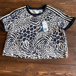 NWT Adidas animal print top